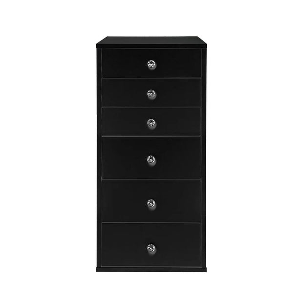 SlayStation 6 Drawer Makeup Vanity Black Storage Unit