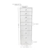 SlayStation White 9 Drawer Makeup Vanity Storage Unit