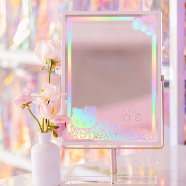 Espejo de maquillaje RGB de Hello Kitty con bandeja para todo