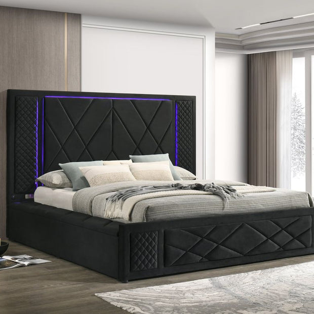 Lorenzo Black Platform Bed