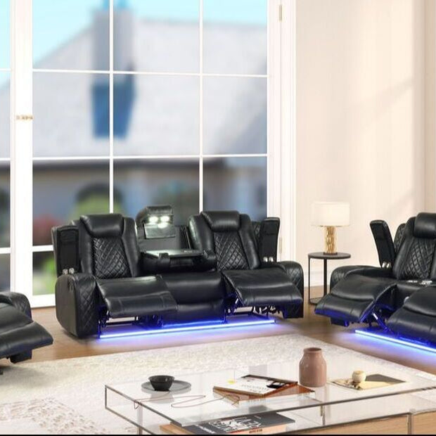 Luz Black Reclining Set