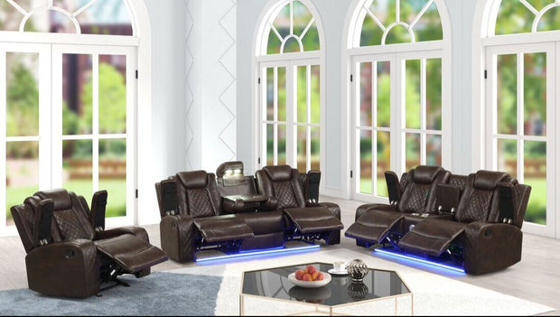 Conjunto Reclinable Luz Marrón