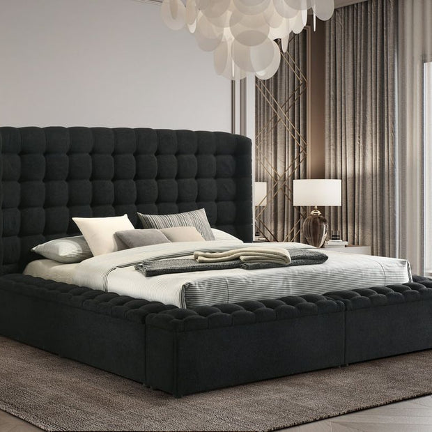Madonna Black Platform Bed