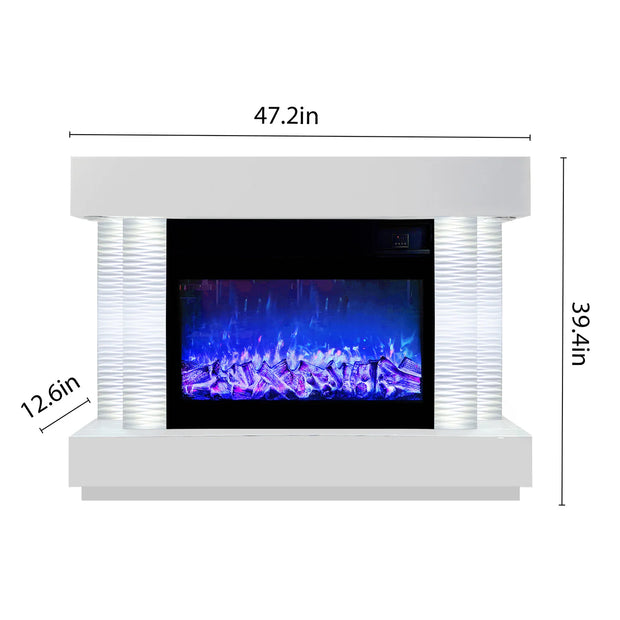 Fully Assembled 47" Newest Fireplace with Heating Function