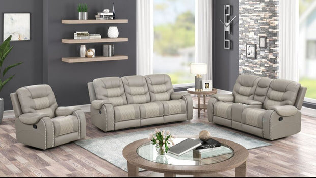Ashley1004 Juego reclinable gris claro extragrande