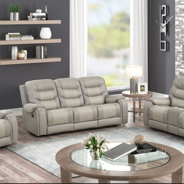 Ashley1004 Oversized Light Grey Reclining Set