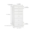 SlayStation 6 Drawer Makeup Vanity White Storage Unit