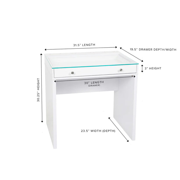 SlayStation Mini White Vanity Table