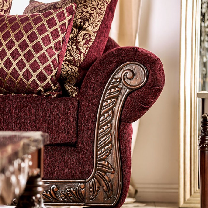 SM7757 LETIZIA RED SOFA + LOVESEAT