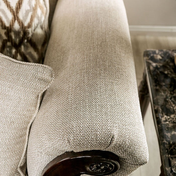 SM7764 GIARDINO BEIGE SOFA + LOVESEAT