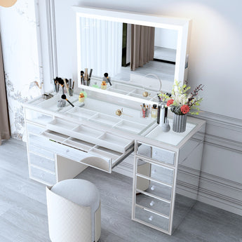 SlayStation Luxe Premium Mirrored Vanity Table