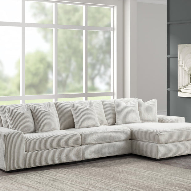 Seccional Sunday Beige de 3 piezas