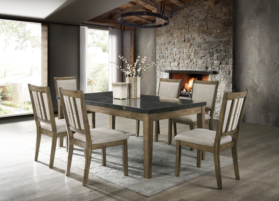 Melstone Genuine Marble Dining Set