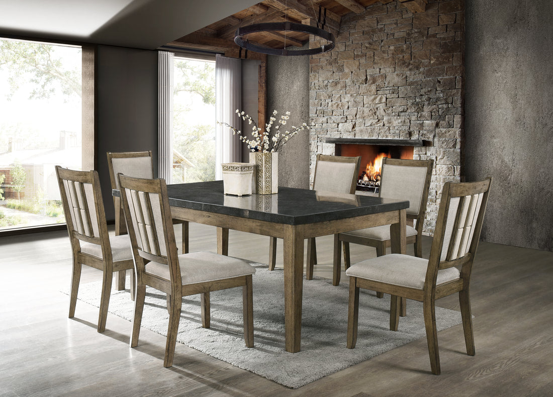 Melstone Genuine Marble Dining Set