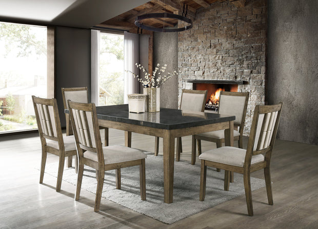 Melstone Genuine Marble Dining Set