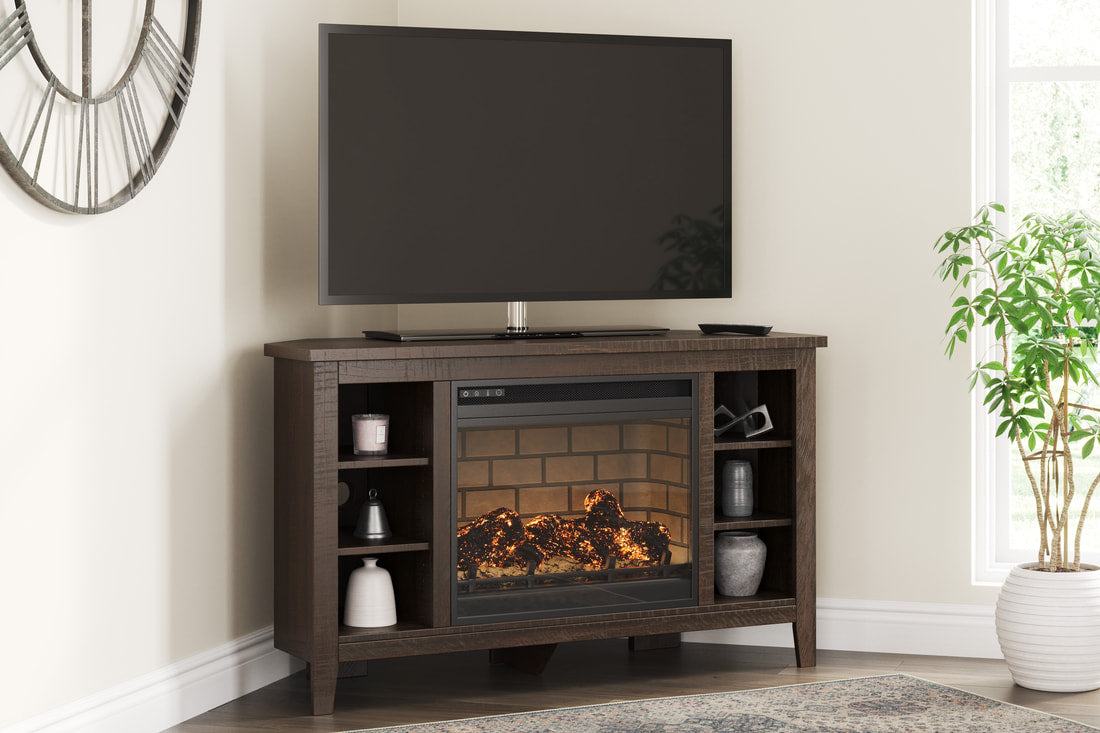 Ashley W283W6 Brown Camiburg Fireplace TV Stand