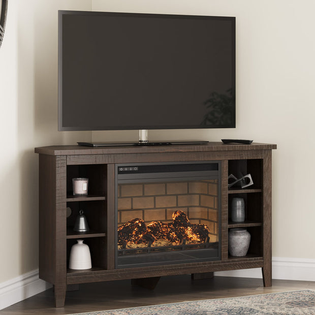 Ashley W283W6 Brown Camiburg Fireplace TV Stand