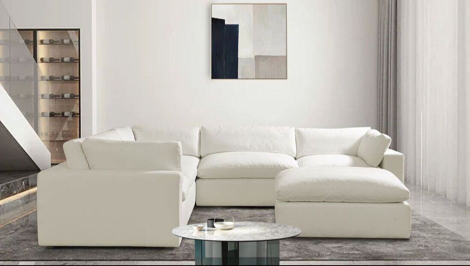 XL Cloud Sectional + Ottoman