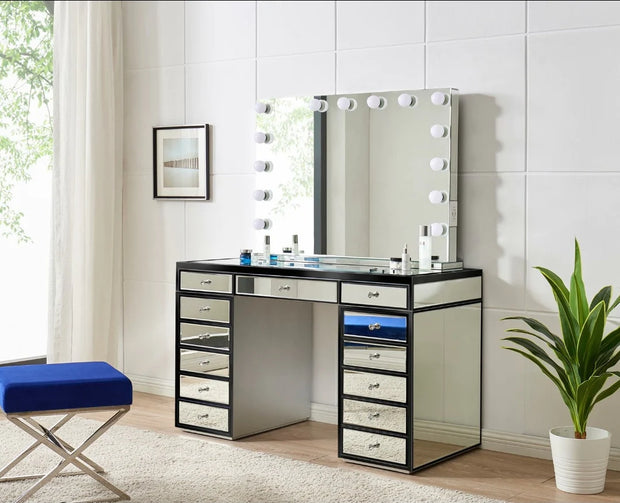 Juego de tocador negro Hollywood