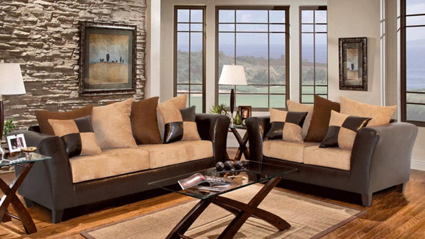 300 Coco Beige Sofa + Loveseat Set