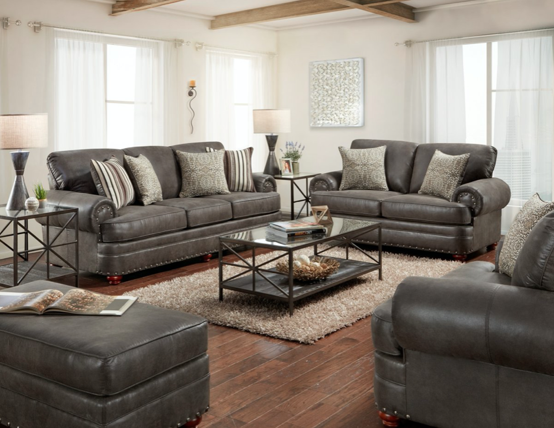 1055 Marco Chocolate Sofa and Loveseat