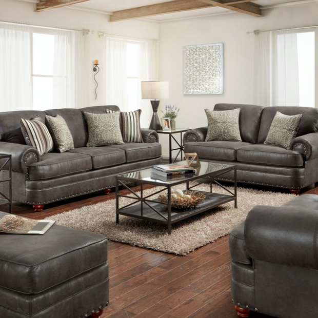 1055 Marco Chocolate Sofá y Loveseat