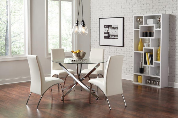 106440 Beckham White Dining Set