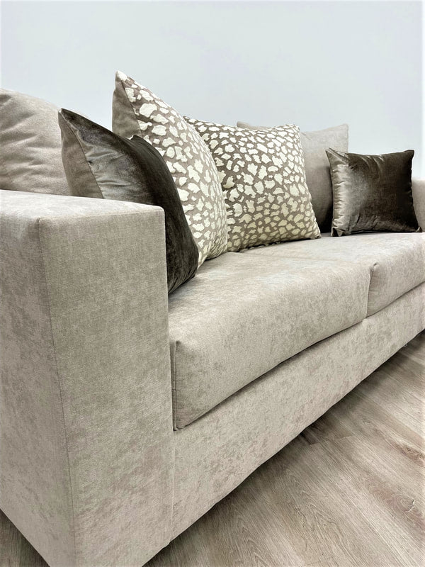 110 Hollywood Beige Sofa & Loveseat Set