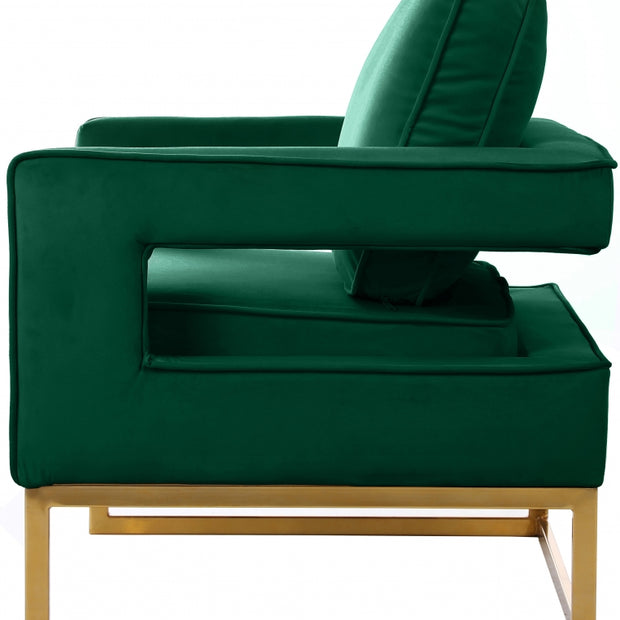 Noah Green Velvet Accent Chair
