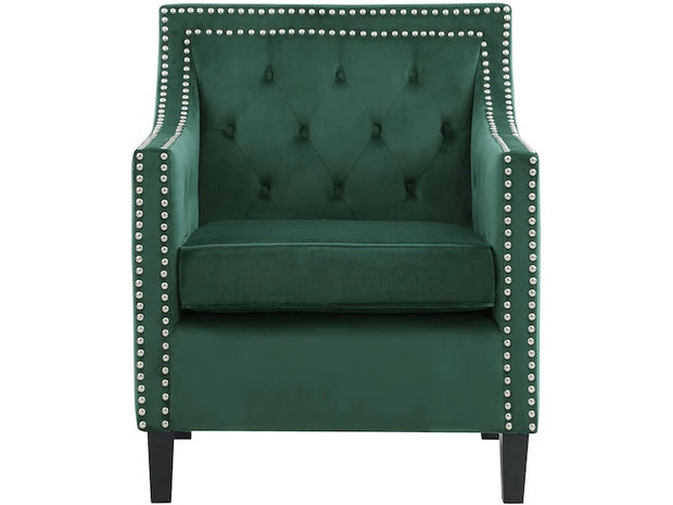 Silla decorativa verde 1297FG 