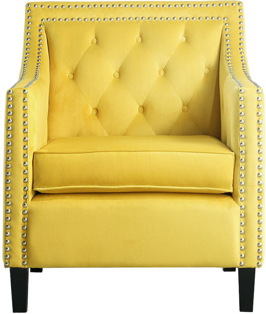 1297YW Silla decorativa amarilla 