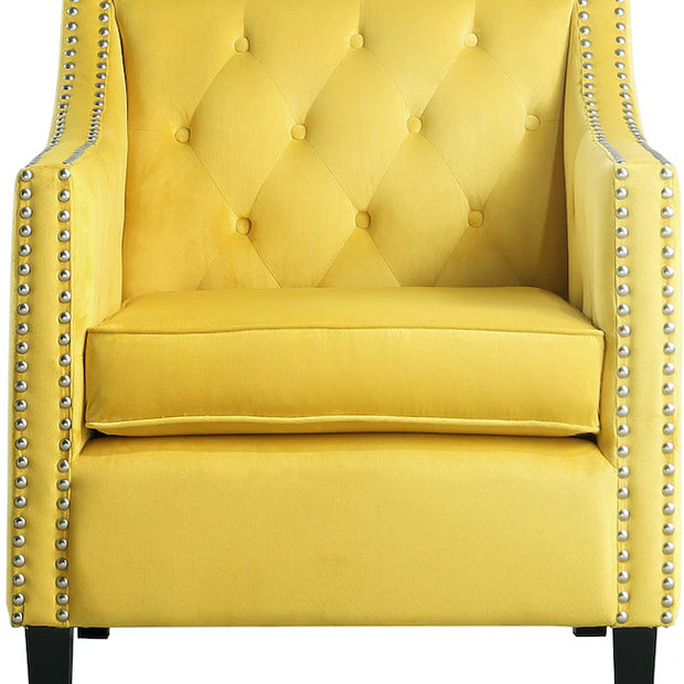 1297YW Silla decorativa amarilla 
