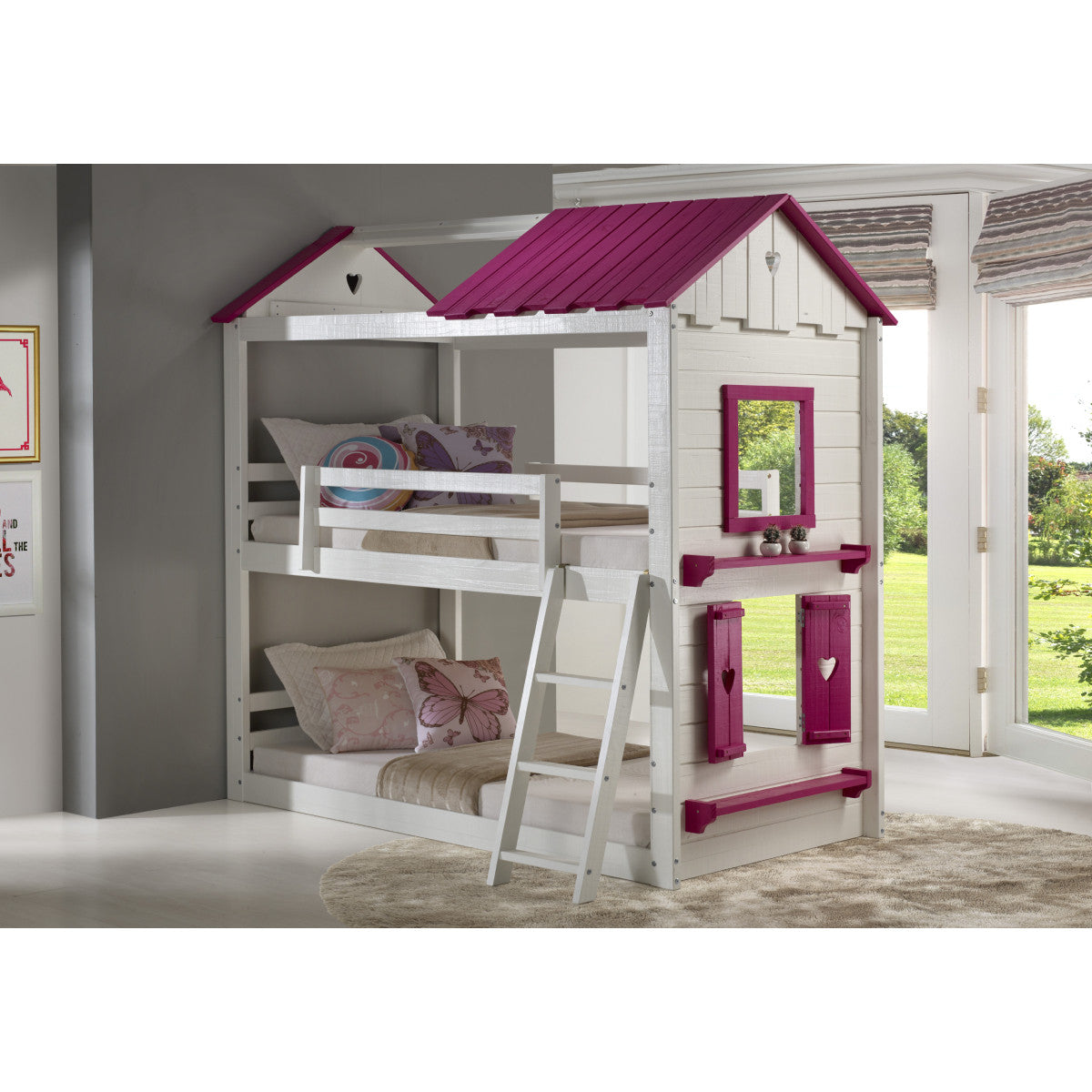 1570-TTWP Twin/Twin Sweetheart Bunkbed