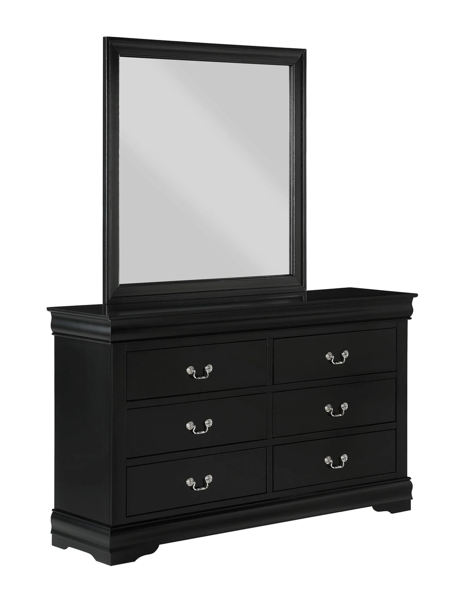 B3950 LOUIS PHILIP BLACK BEDROOM SET