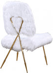 577Sillón con detalles de piel sintética Magnolia blanca 