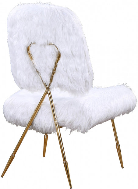 577Sillón con detalles de piel sintética Magnolia blanca 