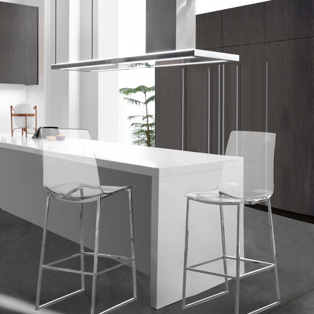 Lumen Chrome Counter Stool