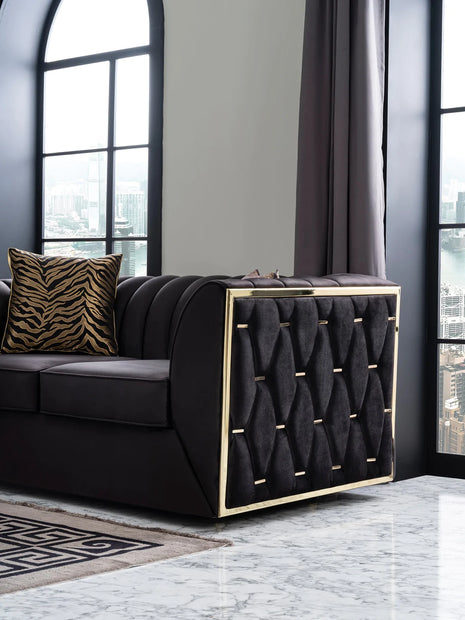 Dream Black Sofa & Loveseat
