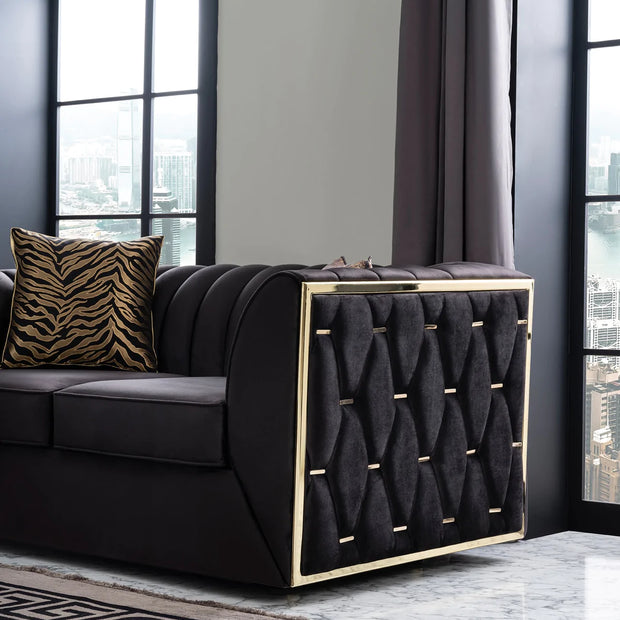 Dream Black Sofa & Loveseat