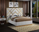 Cama de cuero blanco sintético vectorial