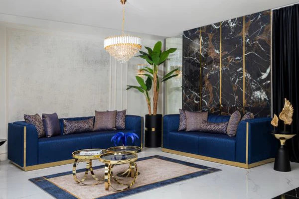 Harley Navy Sofa & Loveseat