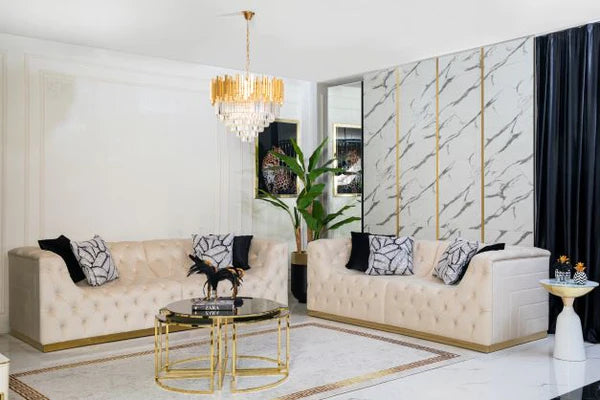 Natalie Ivory Sofa & Loveseat