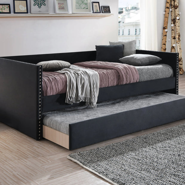 5321BK SADIE BLACK VELVET DAYBED