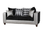 115 Astilla/Sofá Negro + Loveseat
