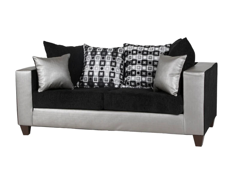 115 Astilla/Sofá Negro + Loveseat
