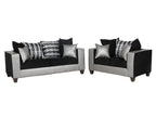 115 Astilla/Sofá Negro + Loveseat