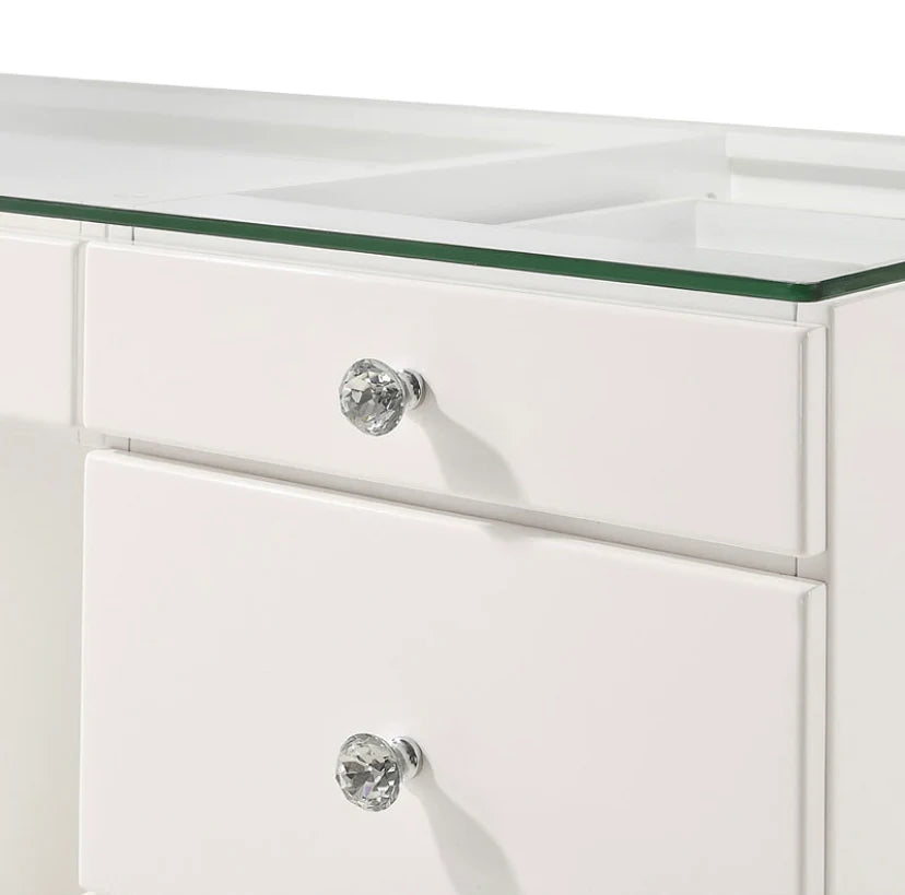 B4850 WHITE AVERY VANITY TABLE
