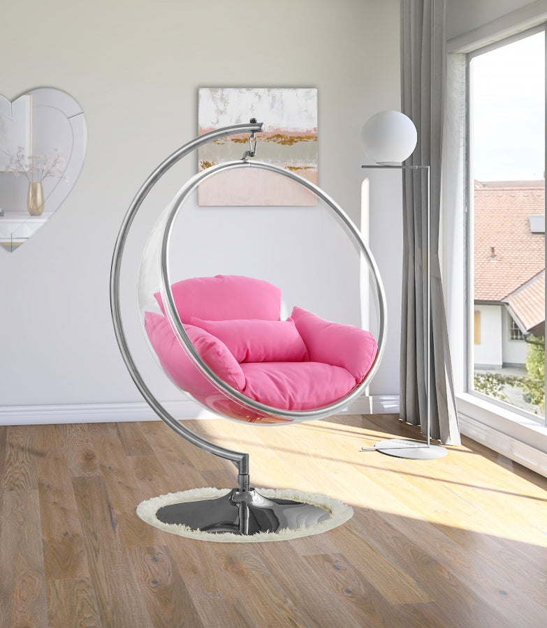 Luna Swing Bubble Silver Accent Chair