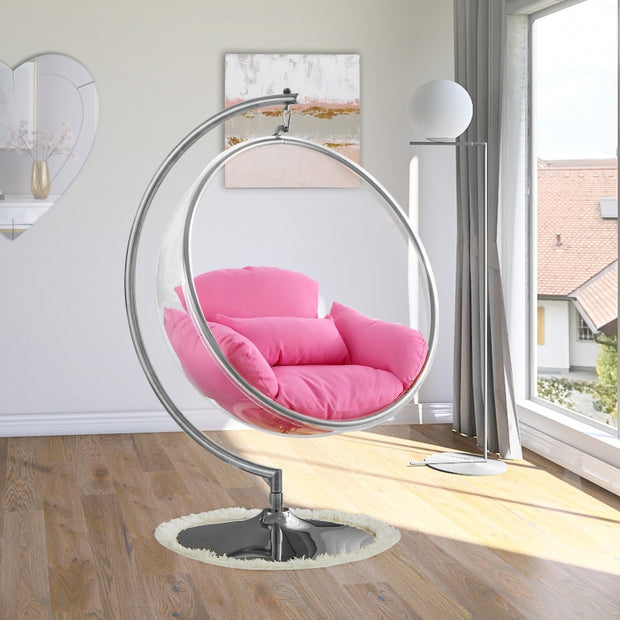 Luna Swing Bubble Silver Accent Chair