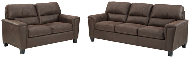 Ashley 94003 Navi Brown Sofa and Loveseat